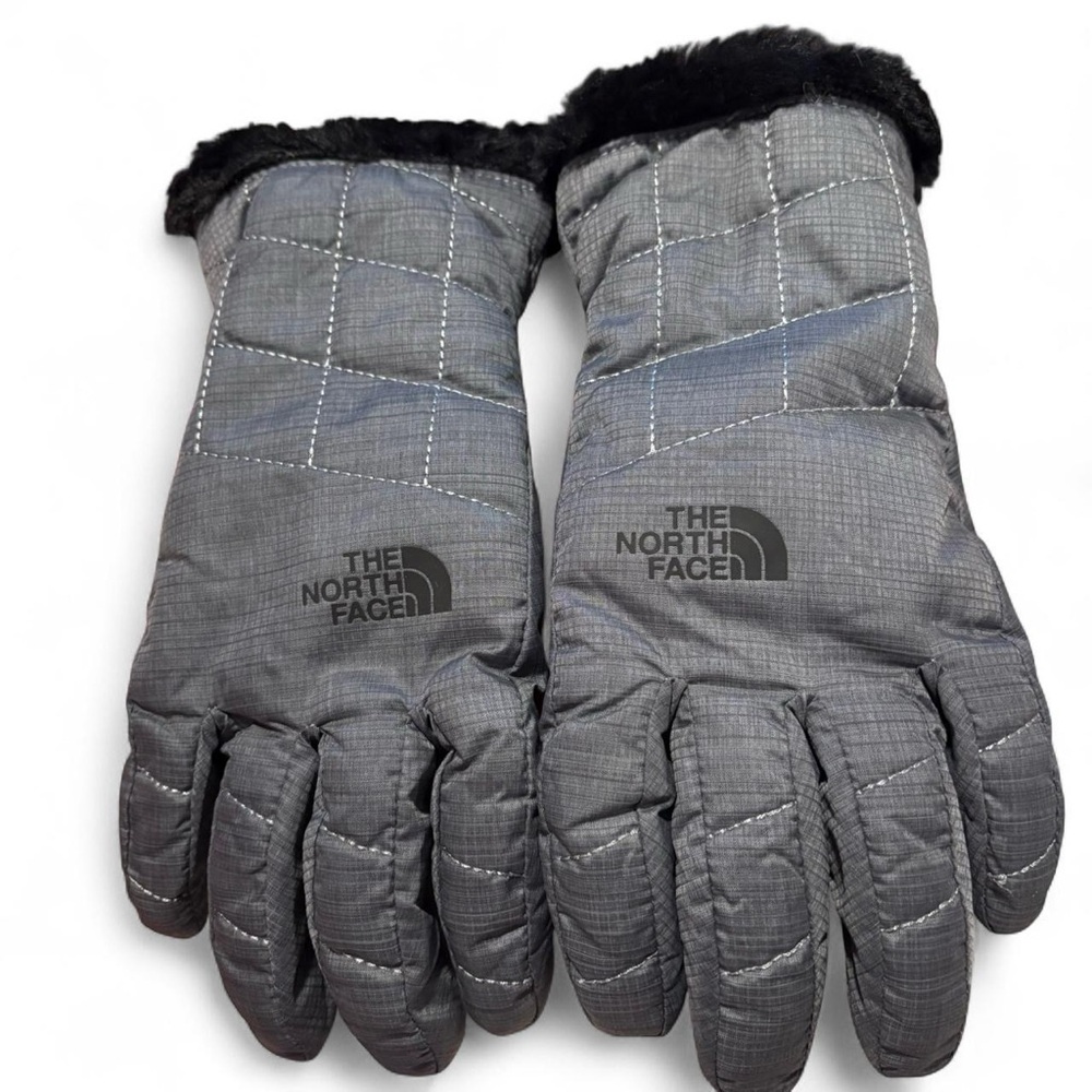 NWOT The North Face Charcoal Quilted Womens Gloves - Picture 2 of 7